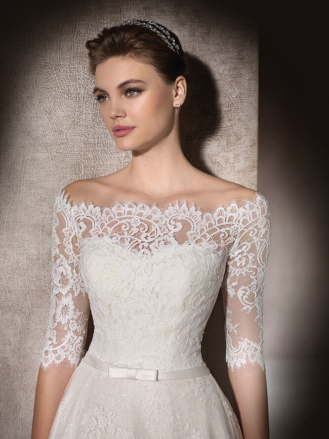 Vestito sposa pizzo - Atelier Barbàra